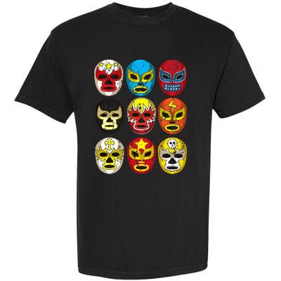 Wrestlers Masks Funny Garment-Dyed Heavyweight T-Shirt