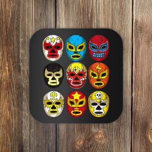 Wrestlers Masks Funny Coaster