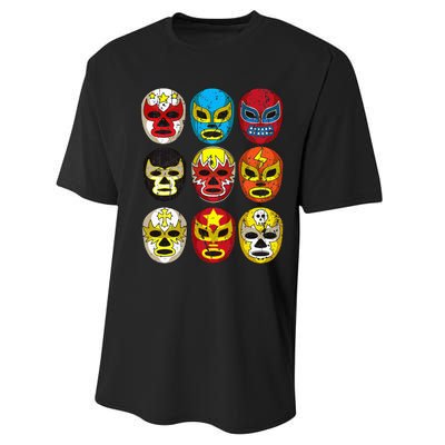 Wrestlers Masks Funny Performance Sprint T-Shirt