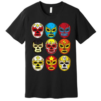 Wrestlers Masks Funny Premium T-Shirt