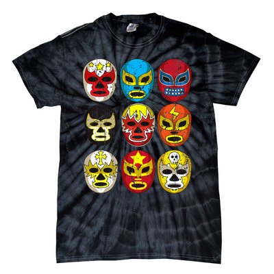 Wrestlers Masks Funny Tie-Dye T-Shirt