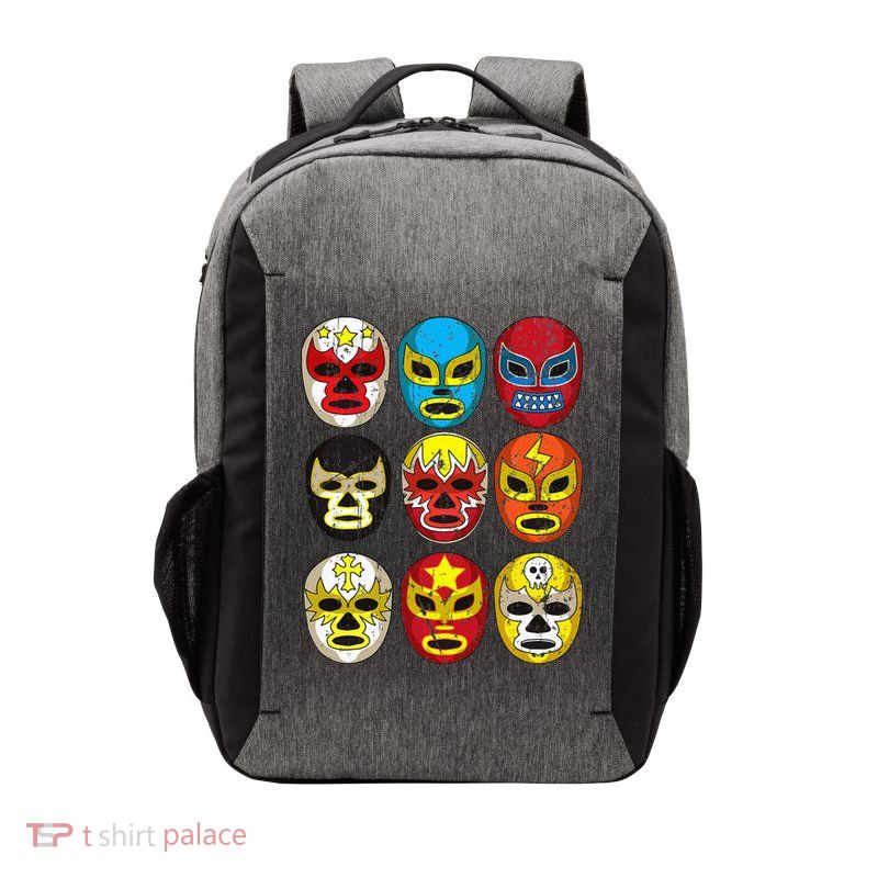 Wrestlers Masks Funny Vector Backpack