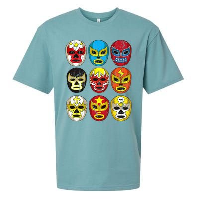 Wrestlers Masks Funny Sueded Cloud Jersey T-Shirt