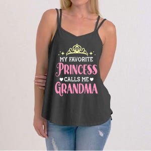 Wo My Favorite Princess Calls Me Grandma Funny Novelty Nana Women's Strappy Tank