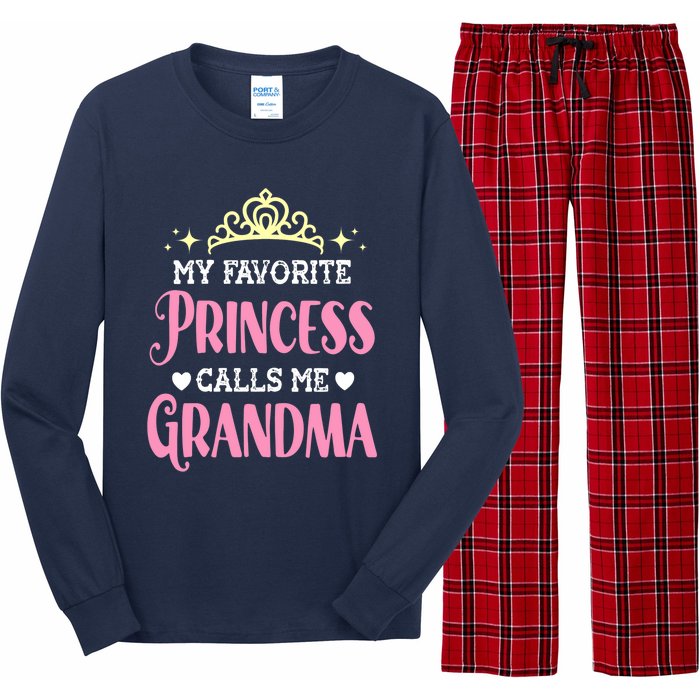 Wo My Favorite Princess Calls Me Grandma Funny Novelty Nana Long Sleeve Pajama Set