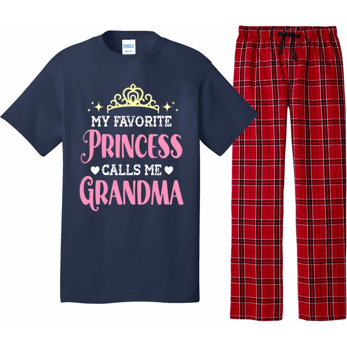 Wo My Favorite Princess Calls Me Grandma Funny Novelty Nana Pajama Set