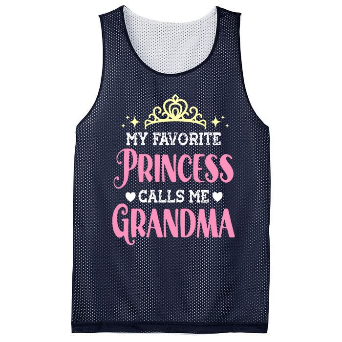 Wo My Favorite Princess Calls Me Grandma Funny Novelty Nana Mesh Reversible Basketball Jersey Tank