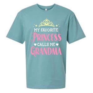 Wo My Favorite Princess Calls Me Grandma Funny Novelty Nana Sueded Cloud Jersey T-Shirt