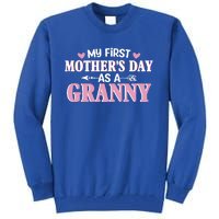 Wo's My First Mother's Day As A Granny Mother's Day Funny Gift Tall Sweatshirt