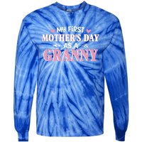 Wo's My First Mother's Day As A Granny Mother's Day Funny Gift Tie-Dye Long Sleeve Shirt