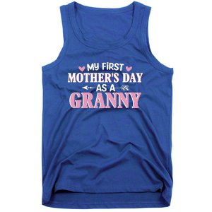 Wo's My First Mother's Day As A Granny Mother's Day Funny Gift Tank Top