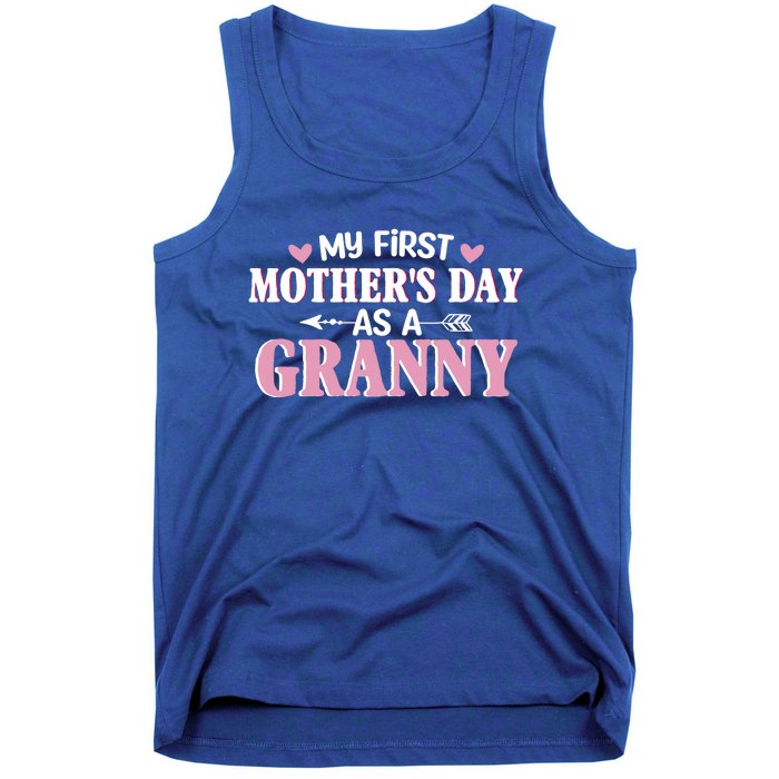 Wo's My First Mother's Day As A Granny Mother's Day Funny Gift Tank Top