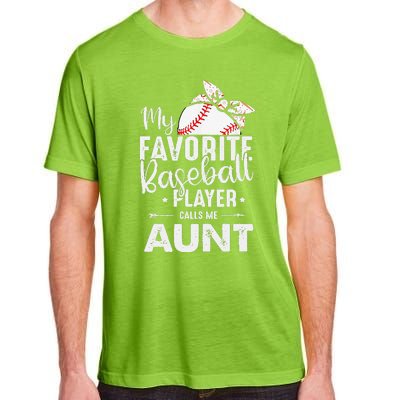 Womens My Favorite Baseball Player Call Me Aunt Mother's Day Adult ChromaSoft Performance T-Shirt