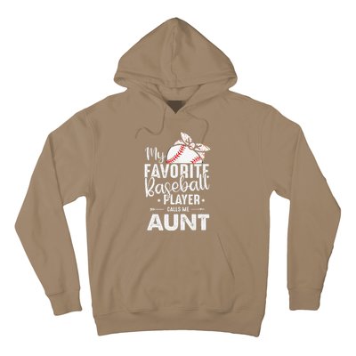 Womens My Favorite Baseball Player Call Me Aunt Mother's Day Hoodie