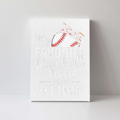 Womens My Favorite Baseball Player Call Me Aunt Mother's Day Canvas