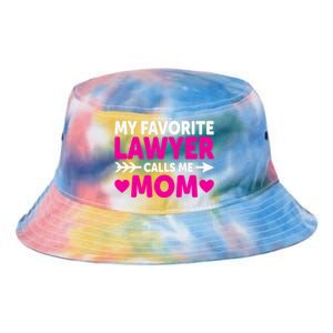 Wo My Favorite Lawyer Calls Me Mom Funny Lawyer Mom Tie Dye Newport Bucket Hat