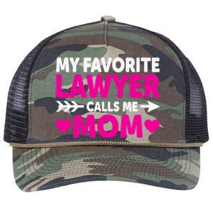 Wo My Favorite Lawyer Calls Me Mom Funny Lawyer Mom Retro Rope Trucker Hat Cap