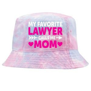 Wo My Favorite Lawyer Calls Me Mom Funny Lawyer Mom Tie-Dyed Bucket Hat