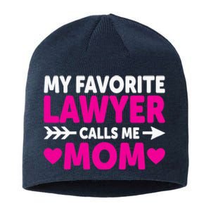 Wo My Favorite Lawyer Calls Me Mom Funny Lawyer Mom Sustainable Beanie