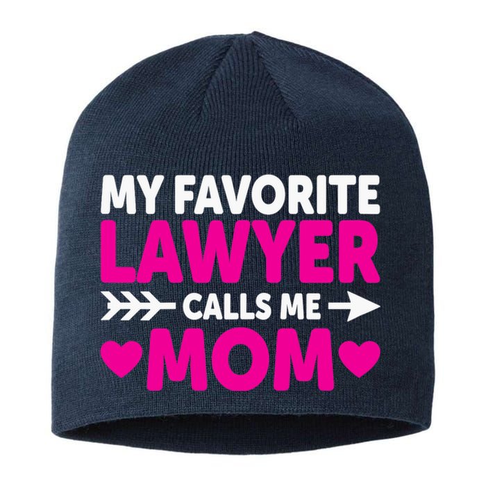 Wo My Favorite Lawyer Calls Me Mom Funny Lawyer Mom Sustainable Beanie