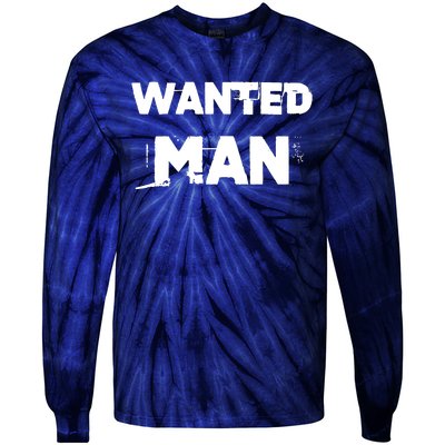 Wanted Man Funny Meme Tie-Dye Long Sleeve Shirt