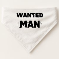 Wanted Man Funny Meme USA-Made Doggie Bandana