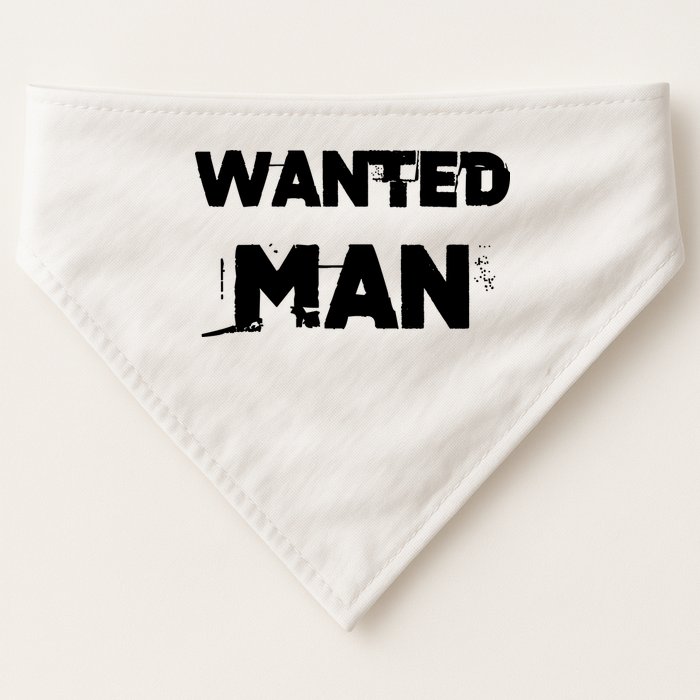 Wanted Man Funny Meme USA-Made Doggie Bandana