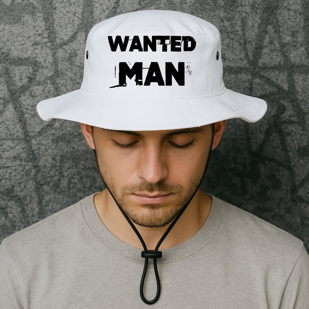 Wanted Man Funny Meme Bucket Hat