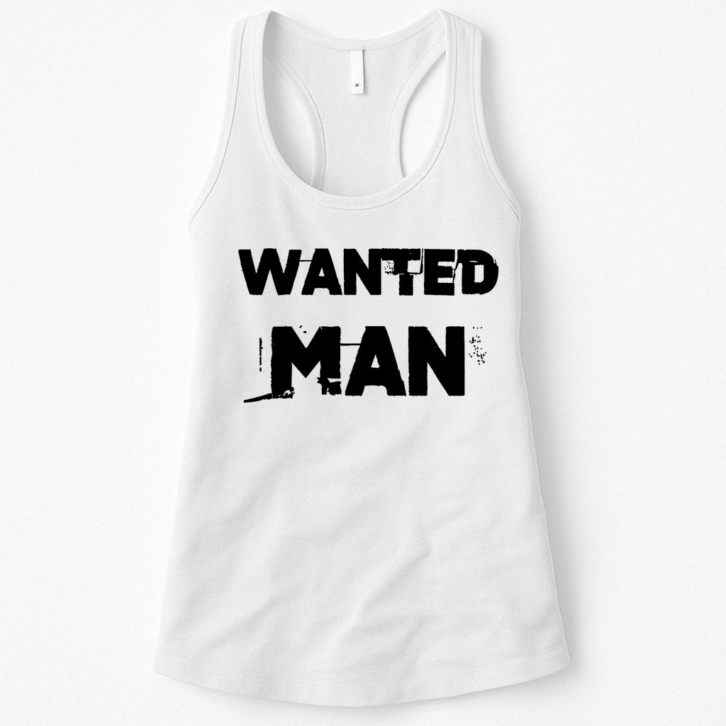 Wanted Man Funny Meme Womens Tank Top