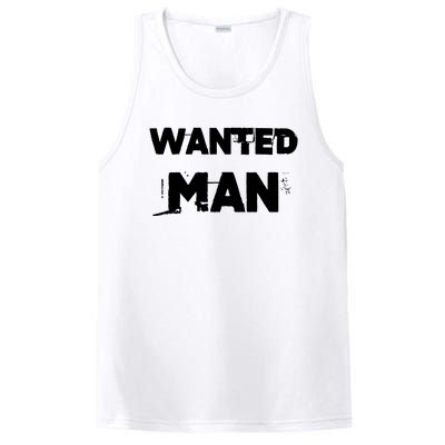 Wanted Man Funny Meme PosiCharge Competitor Tank