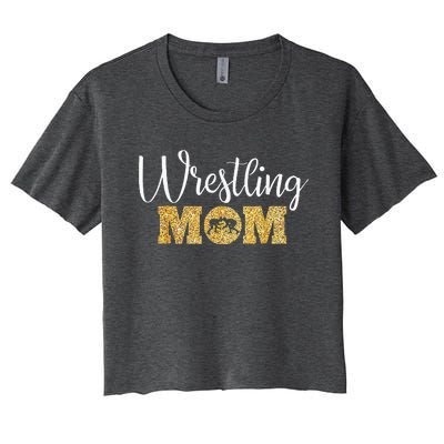 Wrestling Mom Funny Wrestling Women's Crop Top Tee