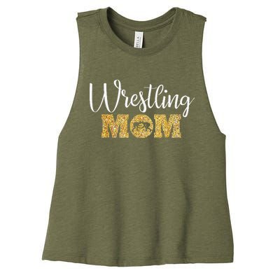 Wrestling Mom Funny Wrestling Women's Racerback Cropped Tank