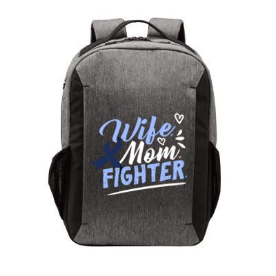 Wife Mom Fighter Colon Cancer Awareness Ribbon Survivor Cute Gift Vector Backpack