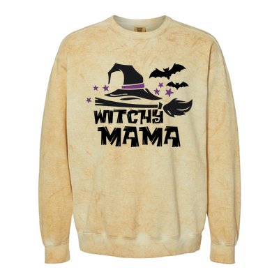 Witchy Mama Funny Halloween Witch Mom Spooky Cute Gift Colorblast Crewneck Sweatshirt