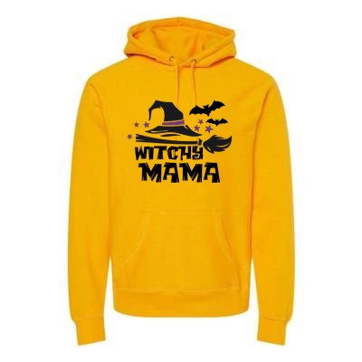 Witchy Mama Funny Halloween Witch Mom Spooky Cute Gift Premium Hoodie