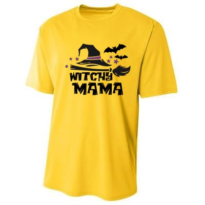 Witchy Mama Funny Halloween Witch Mom Spooky Cute Gift Performance Sprint T-Shirt