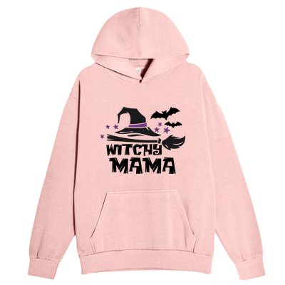 Witchy Mama Funny Halloween Witch Mom Spooky Cute Gift Urban Pullover Hoodie