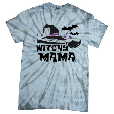 Witchy Mama Funny Halloween Witch Mom Spooky Cute Gift Tie-Dye T-Shirt