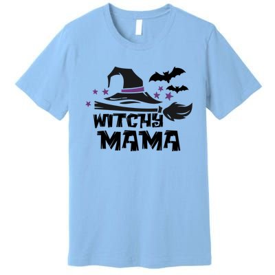 Witchy Mama Funny Halloween Witch Mom Spooky Cute Gift Premium T-Shirt