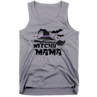 Witchy Mama Funny Halloween Witch Mom Spooky Cute Gift Tank Top