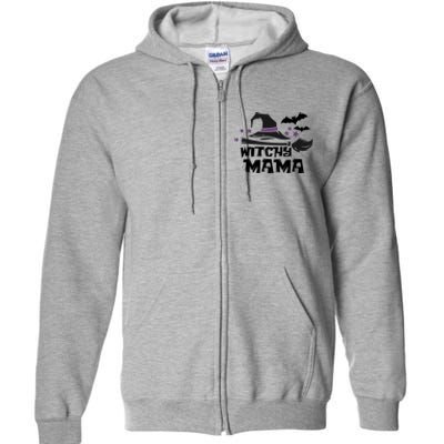 Witchy Mama Funny Halloween Witch Mom Spooky Cute Gift Full Zip Hoodie