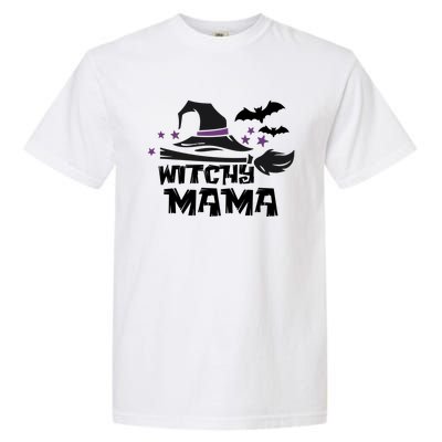 Witchy Mama Funny Halloween Witch Mom Spooky Cute Gift Garment-Dyed Heavyweight T-Shirt