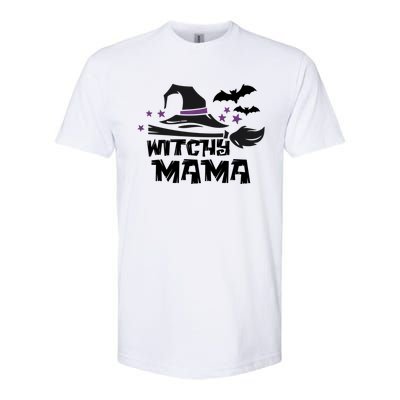 Witchy Mama Funny Halloween Witch Mom Spooky Cute Gift Softstyle CVC T-Shirt