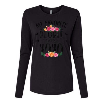 Womens My Favorite People Call Me Yaya Mother's Day Gift Womens Cotton Relaxed Long Sleeve T-Shirt