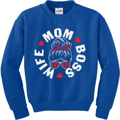 Wo Mama Grandma Mothers Day Clothing Love Mom Wife Boss Gift Kids Sweatshirt