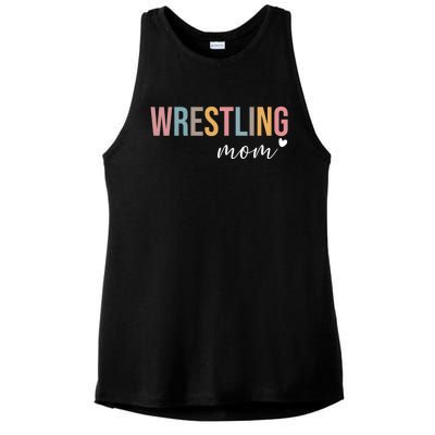 Wrestling Mom Gift Ladies PosiCharge Tri-Blend Wicking Tank