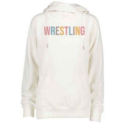 Wrestling Mom Gift Womens Funnel Neck Pullover Hood