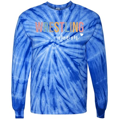 Wrestling Mom Gift Tie-Dye Long Sleeve Shirt