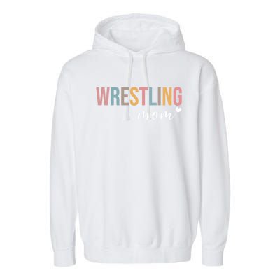 Wrestling Mom Gift Garment-Dyed Fleece Hoodie