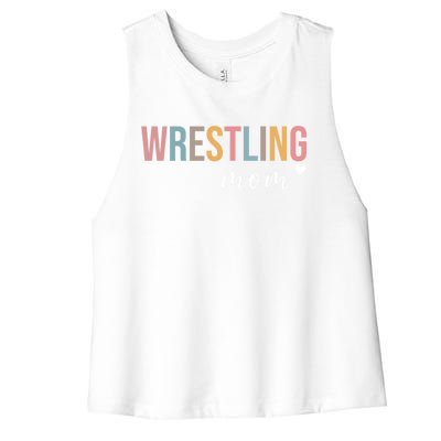 Wrestling Mom Gift Women's Racerback Cropped Tank